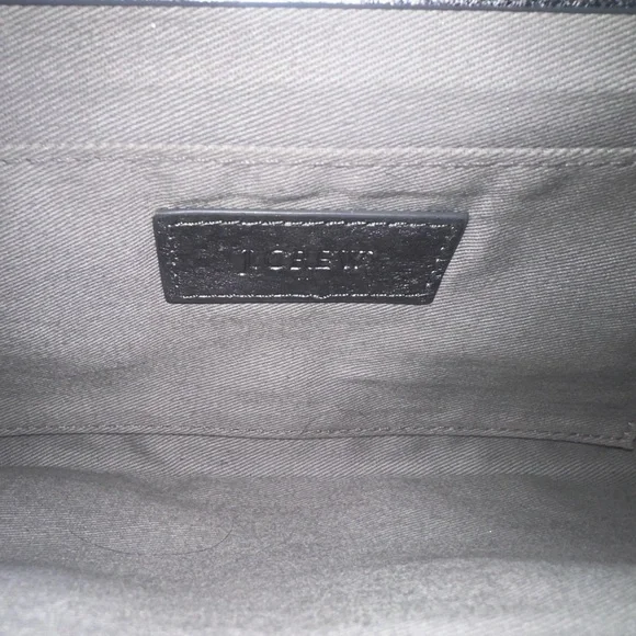 Women’s J. Crew Metallic Grey 100% Leather Pebble Clutch Wallet - Picture 5 of 8